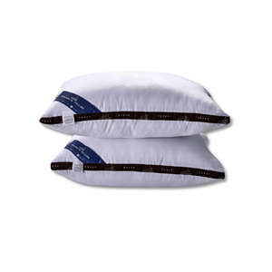 Almohada de cuello mediana de algodón prémium de diseño sólido, cómoda, OEM, de alto relieve, suave, de fábrica, personalizada para uso a granel en camas - Product Image 5