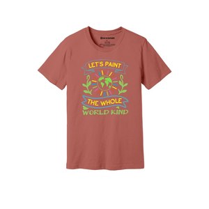 Kindness Themes Print 100% algodón Casual camiseta de tela para mujer 160-180 Heavy GSM 12 colores disponibles Personalizar su diseño - Product Image 3
