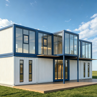 Maison Conteneur Préfabriquée Moderne en Gros, Prête à Assembler, Emballage Plat, Anti-Rouille, Résistante au Vent, Idéale pour Chambre et Usage Commercial