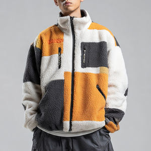 Winter Streetwear <b>Sherpa</b> Fleece <b>Jackets</b> <b>Men</b> Chest Pocket Polar Fleece Coat Sweater Tops <b>Men's</b> - Product Image 1