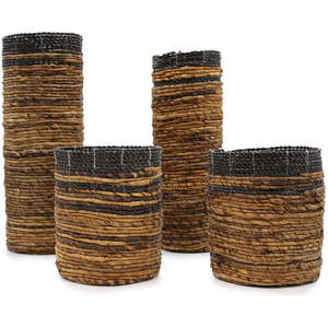 Vase en jonc de mer de couleur personnalisée Fabriqué au Vietnam Matériau écologique pour la décoration intérieure et la décoration de la vaisselle Vente en gros - Product Image 2