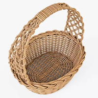 Panier cadeau en osier de rotin naturel de conception flexible de haute qualité pour le stockage de fleurs pendant les vacances en gros du Vietnam