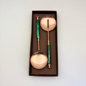 Juego de Cubiertos de Acero Inoxidable Hechos a Mano con Acabado de Cobre de Alta Calidad para Restaurante, con Mango de Resina, para Bodas - Product Image 4