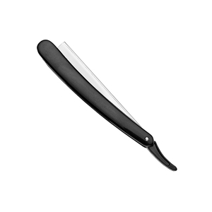 มีดโกนสแตนเลสใบมีดเดี่ยวแบบพรีเมียมสำหรับผู้ชายที่โกนหนวดแบบพับได้มีด้ามจับพลาสติกสีดำ - Product Image 4