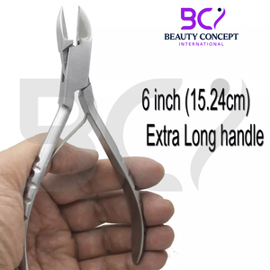 Cortauñas de Podología de Alta Resistencia de 6 Pulgadas, Curvado, de Acero Inoxidable, para Uñas Gruesas y Cutículas, con Mandíbula Ancha - Product Image 4