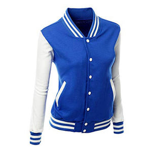 Femmes Letterman en peau de mouton Varsity Vestes Nouveau Design Femmes Col Montant Veste Tendance Logo Brodé Femmes Vestes - Product Image 5