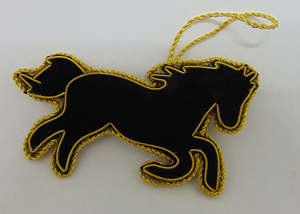 Luxury Decorations Xmas Decorative <b>Hanging</b> <b>Ornaments</b> Luxury Christmas Tree Decorations Hand Embroidery Running Horse - Product Image 2