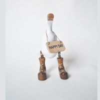 Figurine de canard en bambou faite à la main, écologique, style Art déco moderne, personnalisable, décoration de table de luxe pour mariages et remises de diplômes