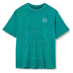 Boutons en coton délavés à l'acide personnalisés pour hommes ou T-shirt Streetwear Fashion Brands 100% Cotton Knitted - Product Image 1