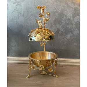Lujoso plato de metal para frotar, venta al por mayor, plato para servir alimentos de diseño moderno para bodas y todos los eventos, plato para servir alimentos - Product Image 1