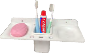 MISHWAPA21 DOBLE SD CON TH ACCESORIOS DE BAÑO JABONERA ACRÍLICA COMERCIAL SOPORTE DE CEPILLO DE DIENTES 2IN1 DISEÑO HOTEL ESPARESTAURANTE - Product Image 2