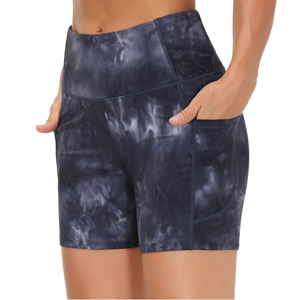 กางเกงขาสั้นเอวสูงสำหรับออกกำลังกายสำหรับผู้หญิง กางเกงขาสั้นแบบ Biker ไร้ตะเข็บ กระชับสัดส่วนด้านหน้า เหมาะสำหรับออกกำลังกายและโยคะ - Product Image 1