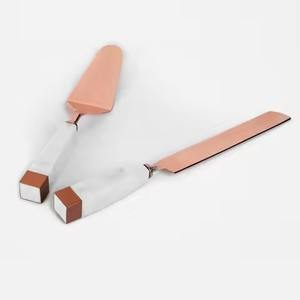 Couverts en acier inoxydable, couverts de qualité alimentaire, serveur à gâteau, manche blanc, design de couverts - Product Image 1