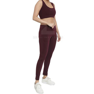 Meilleure vente ensemble de yoga pour femmes de haute qualité solide avant Logo 2 pièces respirant écologique vente en gros pour adultes - Product Image 3
