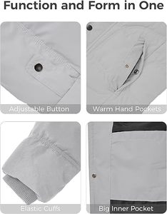 Moda artículo caliente ropa de calle al aire libre invierno logotipo personalizado de alta calidad de lona Stand Collar High Street Puffer chaqueta para hombres - Product Image 6