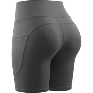 Pantalones Cortos de Yoga para Mujer, Shorts Deportivos de Cintura Alta con Logo Personalizado sin Costuras para Gimnasio - Product Image 4