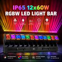 Barra de Luz LED Móvil para Exteriores IP65 de 12x60W RGBW 4 en 1 con Zoom, Efectos de Haz y Pixel para Iluminación de Escenarios