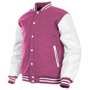 Venta al por mayor de chaquetas de invierno personalizadas chaquetas universitarias de cuero bombardero de béisbol para hombres - Product Image 6