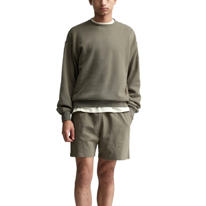 Personalizado de gran tamaño más tamaño de algodón poliéster invierno bordado pulóver sudadera lavado negro recortado holgado sudaderas con capucha hombres - Product Image 5