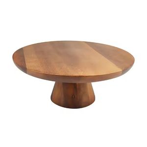 Soporte de pastel de madera Cerámica Granero Venta caliente Soporte de pastel redondo de madera natural Decoración de bodas y fiestas - Product Image 2
