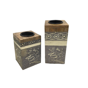 Quemador de incienso de forma cuadrada de tamaño personalizado, quemador de Oud y Bakhoor pintado a mano de madera hecho a mano por Home Arts - Product Image 4