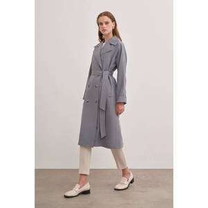 Trench-coat classique pour femme - Gris - Product Image 5
