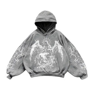 2025 vente chaude 100% sweats à capuche en coton pour hommes bases coton mélangé sérigraphie à capuche couleur panneau Street Wear sweat à capuche régulier - Product Image 5