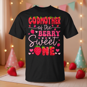 Maglietta 'Madrina della Piccola Frutticella' per il Primo Compleanno, Regalo Promozionale a Tema Fragola - Product Image 3