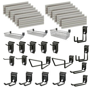 JH-Mech ceste in filo metallico e mensole Kit 6 accessori per portaoggetti da appendere in metallo accessori per doghe da Garage - Product Image 1