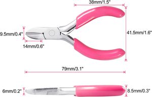 Nuevos mini alicates diagonales cortadores de alambre de 3 "con mango de PVC negro Acero quirúrgico para la fabricación de joyas - Product Image 5