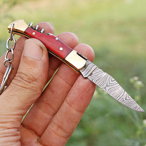 Cuchillo de bolsillo portátil de 7 pulgadas con mango de madera, nuevo cuchillo plegable para acampar al aire libre, borde dentado personalizable, soporte ODM/OEM - Product Image 1