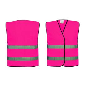 Chaleco DE SEGURIDAD reflectante de poliéster 100% unisex, chaquetas de trabajo de alta visibilidad en colores fluorescentes con soporte de logotipo personalizado - Product Image 3