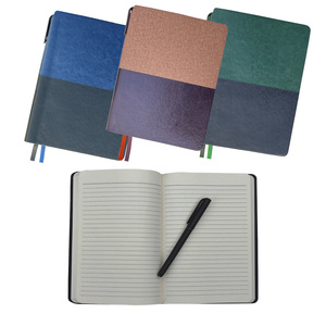 Journal d'entreprise de cahier de couverture en cuir PU lié à la colle, taille: A5 fournitures scolaires et de bureau créatives faites à la main - Product Image 6