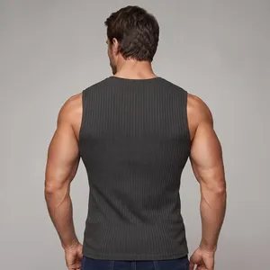 Débardeur sans manches pour homme Ever Glow, col rond, respirant, en coton/fibre de bambou, vêtements décontractés, poches, impression par transfert par sublimation - Product Image 2