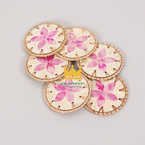 Dessous de verre en rotin mosaïque de style Offre Spéciale boisson durable tapis de tasse en rotin accessoires de cuisine directement du Vietnam - Product Image 3