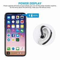 Écouteur sans fil unique S109 BT 5.1 universel à crochet d'oreille, casque sportif et professionnel mono-auriculaire mains libres avec micro pour smartphone