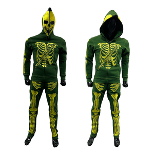 Survêtements à capuche zippés personnalisés pour hommes haute qualité Streetwear lourd couleur unie taille XL tenue de sport entièrement brodée - Product Image 2