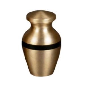 High Quality Brass Cremation <b>Keepsake</b> Urns With Engraving Black And Gold Finished <b>For</b> Human <b>Ashes</b> Funeral Supply - Product Image 5