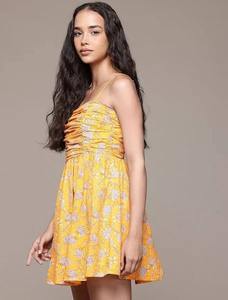 Robe en coton imprimé bloc à la main indienne nouvelle tenue d'été décontractée à la mode avec tour de taille naturel de style doux pour le cadeau de la Saint-Valentin - Product Image 2