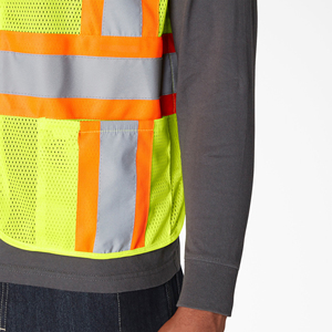 High Quality Multi Pockets <b>Hi</b> <b>Vis</b> <b>Vest</b> Customise Reflective <b>Vest</b> Night Safety Construction Road Work Safety <b>Vest</b> - Product Image 4