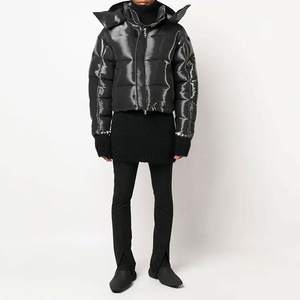 2024 nouveauté hommes Slim Fit taille manteau haut tissu col montant toile doudoune pour décontracté hiver et automne - Product Image 4