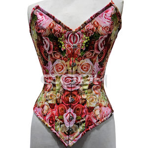 Bustier corset sexy à imprimé rose - Product Image 5