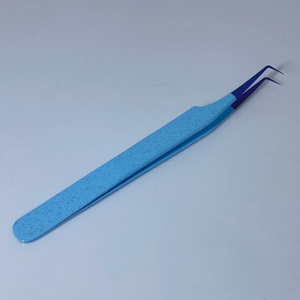 Pince à cils avec logo personnalisé en gros avec pointe en fibre d'acier inoxydable pince à épiler d'extension de marque privée - Product Image 1