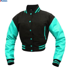 Veste courte pour femmes la plus vendue, veste de style universitaire, veste courte pour femmes, corps en laine, manches en cuir, vestes de style universitaire, hiver - Product Image 6