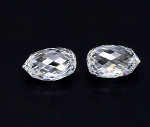 Moissanite blanco briolette forma personalizada Diamante Suelto moissanite diamante 15 piezas para pendiente y colgante - Product Image 3