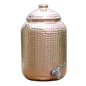Enfriador de Agua de Diseño Fantástico con Forma Redonda y Dispensador de Agua Potable de Cobre Martillado de Buena Calidad para Uso en la Cocina - Product Image 5