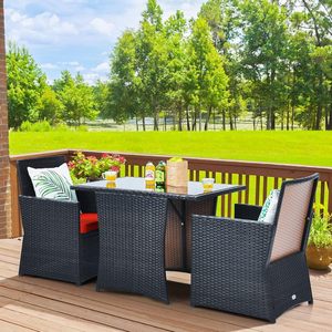 Meubles en osier élégants et résistants aux intempéries transforment votre salon de patio extérieur. - Product Image 1