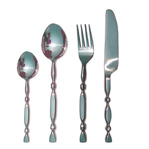 Couverts en métal de la plus grande qualité en acier inoxydable argenterie vaisselle faite à la main ensemble de couverts avec finition nickelée - Product Image 2