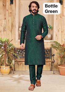 Kurta traditionnel en soie pour hommes par exportateur en gros Fabzone - Product Image 2