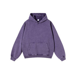 Sweat-shirt streetwear Topshow en molleton de coton, lavage à l'acide, logo personnalisé vintage, sweat-shirt surdimensionné, lavage à la pierre, délavé au soleil - Product Image 2